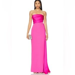 NBD Amira gown in pop of pink